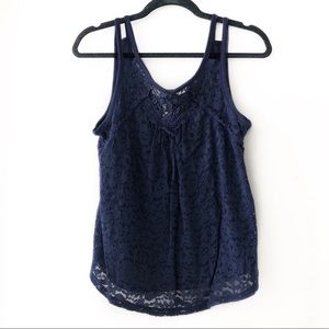 Front- lace Tank Top